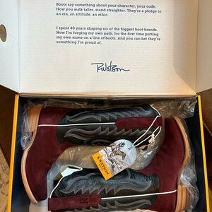 R. Watson Boots Women Rhubarb Roughout Cowgirl Boot Narrow Square Toe(RWL8411-1)